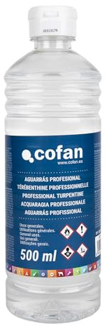 Cofan Professionelles Terpentin, 500 ml oder 1 l, ideal zum Auflösen (500 ml)