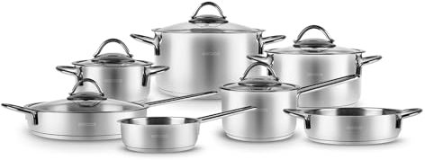 KARACA ADA V2 Lot de 12 casseroles en acier