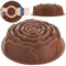 orion group Silikonform Gugelhupfform aus Silikon Kuchenform Napfkuchenform Rose SILLINIE 25 cm