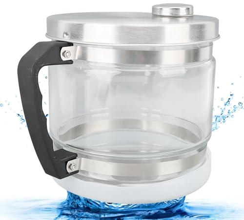 banapoy 1 Gallon/ 4L Distilled Water Container, Transparent Glass Water Storage Collection Bottle Compatible with Countertop Water Distiller Filter, Distilled Water Jug for Home Laboratory