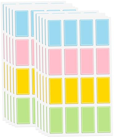 Etichette impermeabili per bottiglie, adesivi da etichetta da 10 fogli Adesivo Nome adesivo Colorful Write on Bottle Etichetta per barattolo Colore-10 grandi dimensioni 160 pezzi