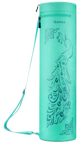 Gonex Yogatasche, Yogamatte Tasche Durchgehender Reißverschluss für Robuste wasserdichte Yogamatten-Tragetasche mit Wasserdichter Fachtasche für Nasse Handtücher Verstellbarem Schultergurt