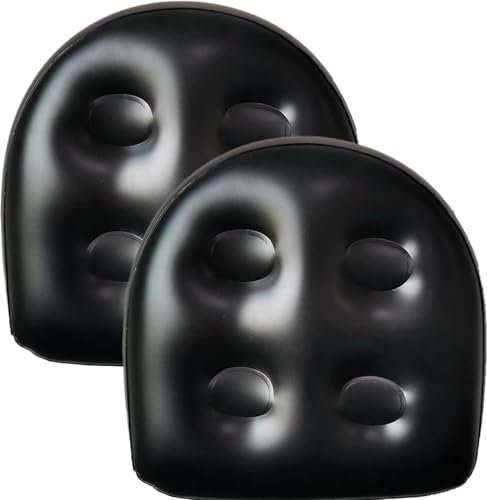 Aufblasbarer Whirlpool-Booster-Sitzkissen, 2024, aufblasbarer Sitzerhöhung, aufblasbarer Whirlpool-Sitz mit Saugnapf, Spa-Rückenstütze aufblasbarer Whirlpool-Sitz, Whirlpool-Zubehör (2 Stück, schwarz)