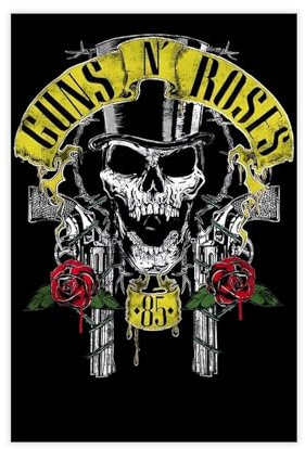 hlacr Guns N Poster & Roses American Hard Rock Band Retro Art Poster Leinwand Poster Wandkunst Dekor Druck Bild Gemälde für Wohnzimmer Schlafzimmer Dekoration 30 x 45 cm