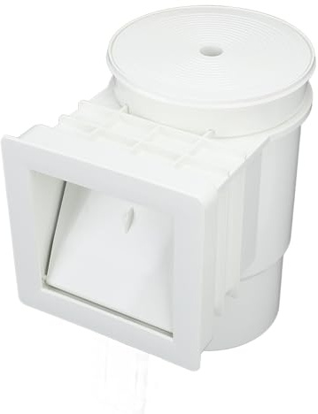 Teichskimmer, Wandmontierter Skimmer mit Breiter Öffnung für Fischteiche, Skimmer aus PVC-Material mit Bequemem Griff, 9,5 L Fassungsvermögen, 1,5-Zoll-Innengewindeanschluss.