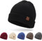 BARFULKER Mütze Herren Damen Winter Beanie Mütze Warme Wintermütze Thermo Dehnbare Strickmützen Bequem Wollmütze Winddichte Laufmützen Cuffed Hats für Frauen Männer Unisex,Schwarz