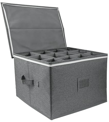 Kochenty 1 Stück Weinglas-Aufbewahrungsbox, Zusammenklappbare -Aufbewahrungsbox, 42,5 X 32 X 27 cm
