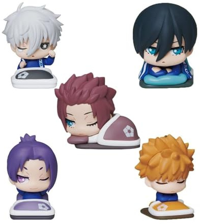 Zhongkaihua 5Pcs Seishiro Itoshi Sae Reo Mikage Sleeping Ver Figurine 5CM Anime Model Statue Home Desk Decoration Gift