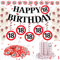 WenmthG 18 Geburtstag Deko, Deko 18. Geburtstag Junge Mädchen, 18 Geburtstagsdeko mit Banner, Girlande, Konfetti, Luftballons, Luftschlangen - Verkehrsschild zum 18. Jahre - Verkehrszeichen 18