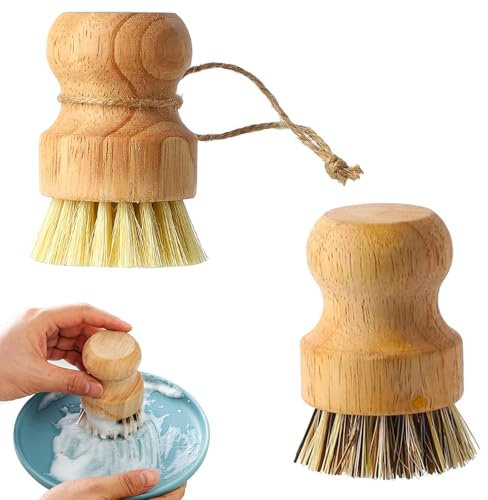 Brosse Vaisselle en Bambou pour Cuisine, Les casseroles, Les Champignons ou Les légumes dans la Cuisine
