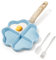 RIOVARM Antiadherente Sartenes para tortilla Inducción Sartén para huevos 4 agujeros En forma de corazón Sartén tortilla Granito Sartenes pequeñas sin PFOA Saludable Tortita Sarten para el desayuno