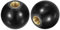 sourcing map 2Pcs Threaded Ball Knobs, M8 Female Thread Thermoset Ball Knob 25mm Dia Round Operation Handles with Copper Insert for Machine Lever Handle, Black