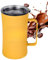 Fruusv Coffee Tumbler with Handle, Portable Drinking Cup with Lid, 600ml Splash-Proof Leak-Resistant, Sturdy Insulated Mug, Ideal for Hiking, Workplace, Camping, Travel, 8.6cm