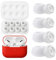 NK Pack 4 Pares Almohadilla de Repuesto para Airpods Pro y Airpods Pro 2, Almohadillas de Silicona con Reducción de Ruido, Caja y Estuche de Almacenamiento Portátil, (XS, S, M, L) - Color Blanco