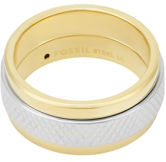 FOSSIL Men's Stainless Steel Band Rings