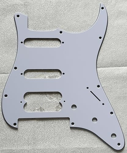 Battipenna per chitarra compatibile con Fender Player Stratocaster Floyd Rose HSS Style (3 strati bianco)