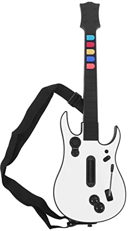 Wireless Guitar Controller für Guitar Hero und Rock Band Spiele, 5 Tasten Wireless 2.4G Port PC Kompatibles Zubehör für PS3