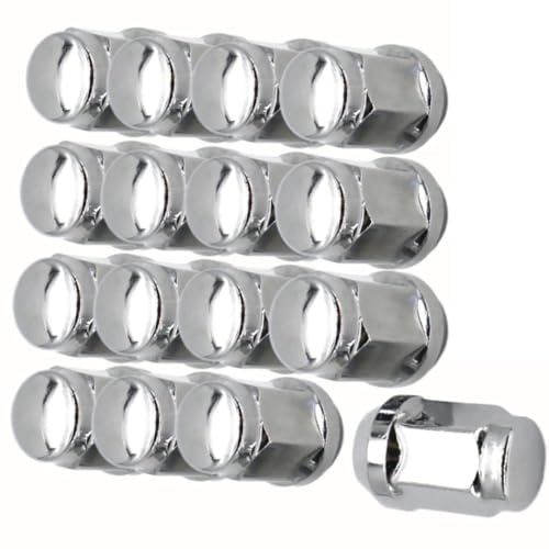 Radmutter Kompatibel mit Ford für Edge 2006-2014 Auto-Radmuttern aus Chromstahl 1/2-Zoll-20 60 Grad konisch 32 mm