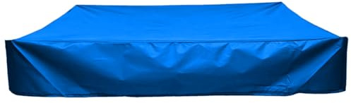 Quadratische Sandkastenabdeckung 200x200cm mit Oxford Cover | Blau, Faltbar und Platzsparend, mit Zugseil und Schnallen für Outdoor und Reise