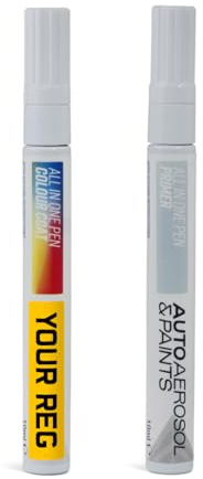 Auto Aerosol – Touch Up Paint Pen & Primer Pen Kit Mixed by Reg Registration Plate – Scratch Repair for All Models - Exact Match Guarantee
