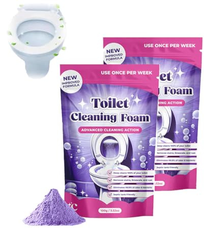 FIZZCLEAN 2026 Neuest Toilettenreiniger - Extrem Stark! Beseitigt Flecken In 20 Minuten, Entfernt Kraftvoll Kalk & Urinstein, Sorgt Für Glanz Und Frischen Duft (100g)