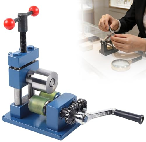 PoiToe Professionelle Werkstatt Schmuck Biegemaschine Massiver Stahl Manuelle Kurbel Ringmacher und Armband Formwerkzeug Fuer Goldschmiede Silber Kupfer Formausruestung