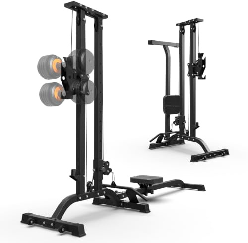 TOUSAINS Home Gym Machine CR63, 330 Lbs Plates Loaded Cable Machine, 2 in 1 Functional Trainer with Rowing Machine, Space Saving Design for Home Gym