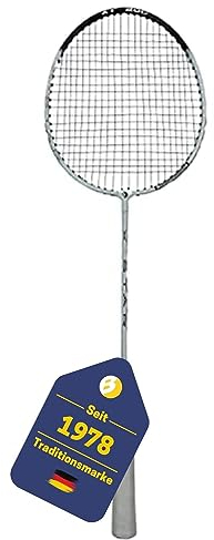 Best Sporting Badminton Schläger 200 XT I Griffband Badmintonschläger I Schaft und Rahmen aus gehärtetem Stahl I Verstärktes T-Stück I Badminton Racket