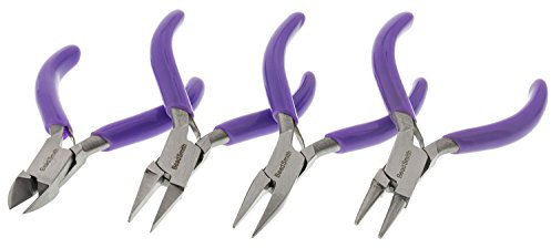 Kit d'outils de bijouterie de précision – ensemble de 4 pinces