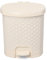 CELLO Classic Plastic Pedal Bin, 6 Liters, Ivory
