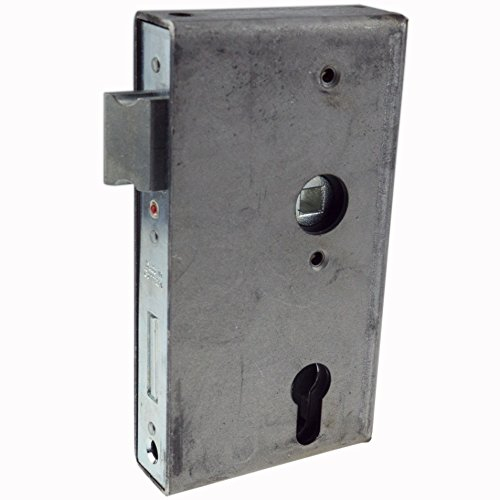 Einsteckschloss verzinkt mit Schlosskasten Stahl roh 172 x 30 x 94 Dornmaß 60 (Schloss + Einschweißkasten)