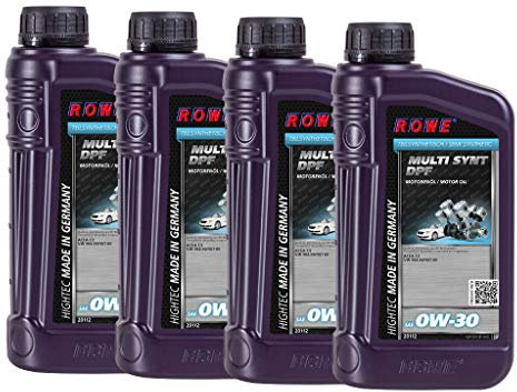 4 (4x1L) Liter ROWE HIGHTEC MULTI SYNT DPF SAE 0W-30 Motoröl für VW, Porsche