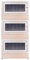 Kaninchenstall 3 Abteilungen - Holzvorderfront - 60 x 60 - ohne Bodenrost