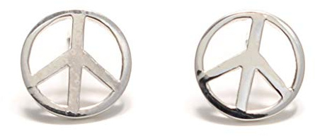 Loveyourdiamonds Peace Ohrstecker aus 925 Sterling Silber