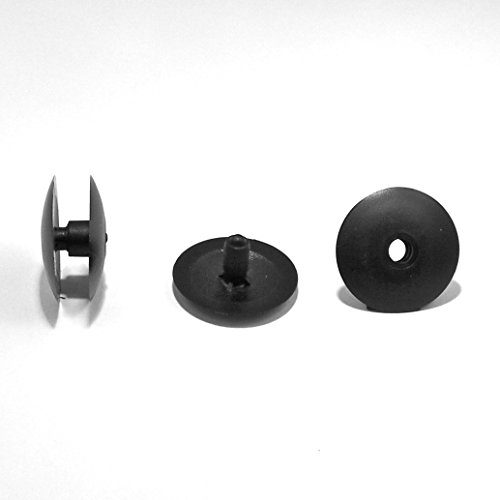 Ajile Kunststoff Clip-Niete Push in Niet für Auto Panel POP Display aus Polyethylen SCHWARZ 30 mm Kopfdurchmesser 6 bis 10 mm Einbaudicke - 20 Stücke - ACC110x20-FBA