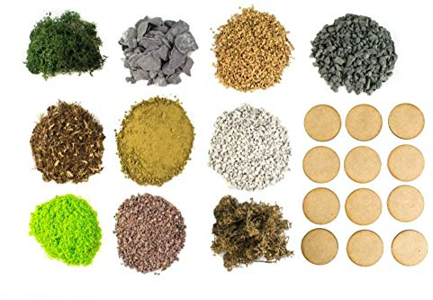 War World Gaming Miniature Bases and Basing Materials – 28mm Wargame Themed Tabletop Layout Terrain Scenery Landscape Model Modelling Figure Diorama Material