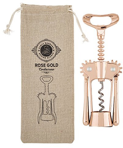 Santa Barbara Design Studio Table Sugar Wine Opener- Corkscrew, 2.75 x 7.25, Rose Gold