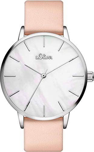 s.Oliver Damen Analog Quarz Armbanduhr SO-3548-LQ