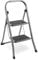VonHaus Escalera Plegable de 2 Peldaños – Escalera de Tijera Antideslizante y Fácil de Guardar - Soporta hasta 150 Kg - Escalera Articulada Premium para Bricolaje y Jardinería – Acero Duradero
