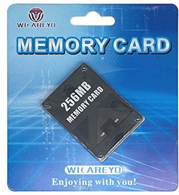 WICAREYO Black 256MB Memory Card Compatible for PS2