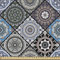 ABAKUHAUS marokkanisch Gewebe als Meterware, Antikes kulturelles Volk, Dicht Gewebter Stoff zum Nähen Polster Wohnaccessoires, 3M (148x300cm), Schwarz Blau