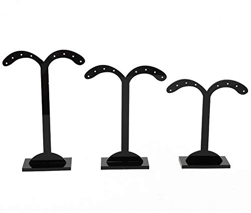 Pongnas Acryl dreiteilige Set Halskette Schmuck Organizer Display Stand Schmuckständer Schmuckständer(Branch)
