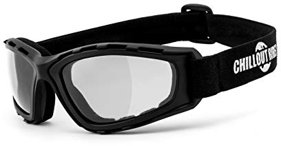 Chillout Rider® | Chopperbrille, Motorrad Sonnenbrille, Bikerbrille, Motorradbrille | beschlagfrei, gepolstert, bruchsicher | Brille (selbsttönend [CR005])
