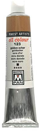 Pintura al óleo para artistas 84 colores Pintura profesional Maestro Pan Tubo de 45 ml (Ocre Dorado)