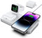 Boaraino Magnetisch Wireless Charger, 3 in 1 Magnetischer Kabellose Ladestation für iPhone 15/14/13/12 Serie, Apple Watch Ultra/SE/9/8/7/6/5/4/3, AirPods Pro 2/Pro/3 (Mit 18W QC 3.0 Adapter)
