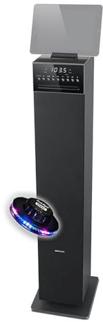 gef-roy Enceinte Colonne HiFi - Muse M-1350BTC - 180W - USB Bluetooth CD Radio FM Entrées AUX RCA/Jack - Réveil - Télécommande