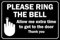 Please ring the bell allow me extra time to get to the door safety sign - Self adhesive sticker (100mm x 150mm)