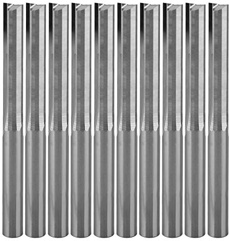 Schaftfräser,CNC fräser,fräser für oberfräse,2 Flöten Gerade Fräser ,fräser 4mm schaft,4mm Schnittdurchmesser,22mm Schnittlänge CNC Fräser für Dichteplatte, Massivholz, Sperrholz 10PCS