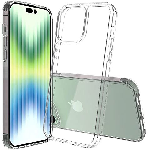 JT Berlin Pankow-Clear Schutzhülle kompatibel mit Apple iPhone 14 Pro Max(Stoßabsorbierender TPU Rahmen, Kratzfeste Rückseite aus Acrylglas, Anti-Fingerabdruck Beschichtung) transparent