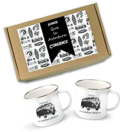 •Tazas de camping personalizadas para parejas viajeras, regalo para fanáticos de camper van